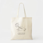Custom Lotus Hand Meditation Instructor Tote Bag (Voorkant)