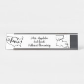 Custom Louisiana State US Home Line Art Bureau Naambordje (Voorkant)