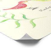 Custom Love Bird Art Poster Print Weddenschap Gift (Hoek)