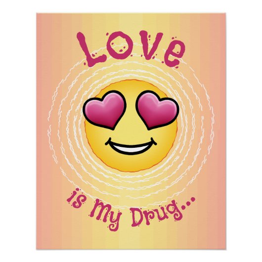 Custom Love Eyes Emoji Perfect Poster (Voorkant)