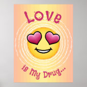 Custom Love Eyes Emoji Poster (Voorkant)