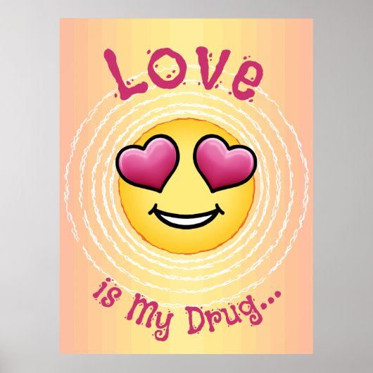 Custom Love Eyes Emoji Poster (Voorkant)