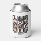 Custom Love Happy Valentines Day 8 Photo Collage Blikjeskoeler (Blikje Voorkant)