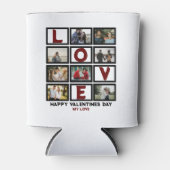 Custom Love Happy Valentines Day 8 Photo Collage Blikjeskoeler (Voorkant)