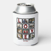 Custom Love Happy Valentines Day 8 Photo Collage Blikjeskoeler (Blikje Achterkant)