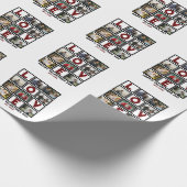 Custom Love Happy Valentines Day 8 Photo Collage Cadeaupapier (Hoek)