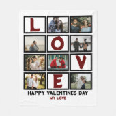 Custom Love Happy Valentines Day 8 Photo Collage Fleece Deken (Voorkant)