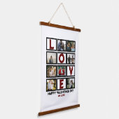 Custom Love Happy Valentines Day 8 Photo Collage Hangend Wandkleed (Gebogen)