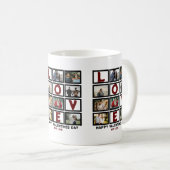 Custom Love Happy Valentines Day 8 Photo Collage Koffiemok (Voorkant rechts)