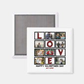 Custom Love Happy Valentines Day 8 Photo Collage Magneet (Voorkant / Achterkant)