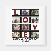 Custom Love Happy Valentines Day 8 Photo Collage Magneet (Voorkant)