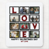 Custom Love Happy Valentines Day 8 Photo Collage Muismat (Voorkant)