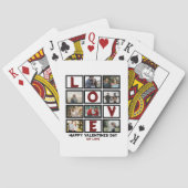 Custom Love Happy Valentines Day 8 Photo Collage Pokerkaarten (Achterkant)