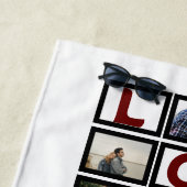 Custom Love Happy Valentines Day 8 Photo Collage Strandlaken (In situ)