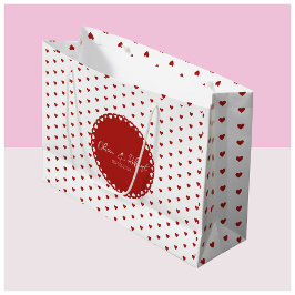 Custom Love Heart Gift Bag voor Koppels Groot Cadeauzakje