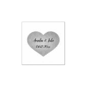 Custom Love Heart Save the Date Rubberstempel (Afrduk)