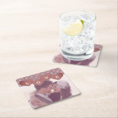 Custom Love Hearts Banner Overlaid Custom Photo Kartonnen Onderzetters (Insitu)