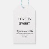Custom Love is een lieve bruiloft Cadeaulabel (Achterkant)