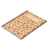 Custom Love is here Cozy autumn pattern Brown chic Notitieboek (Linkerzijde)