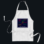 Custom Love Joy Peace HAPPY HANUKKAH Standaard Schort<br><div class="desc">Dit pron is een stijlvol geschenk voor iedereen die op elk moment van het jaar van het koken houdt, maar vooral tijdens de feestdagen. De woorden LOVE JOY PEACE, inclusief hun Hebreeuwse vertalingen, zijn in kleur gecodeerd in rood, geel en groen tegen een diepe blauwe achtergrond. De tekst is aanpasbaar...</div>