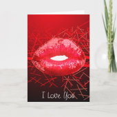 Custom Love kiss me and harten valentijn Feestdagen Kaart (Voorkant)