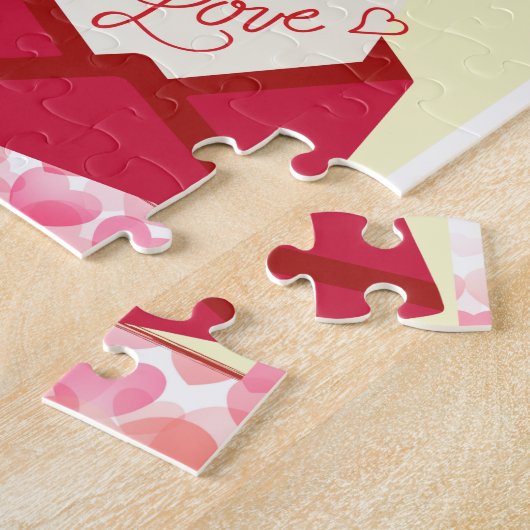 Custom Love Letter Valentijnse Jigzaag Puzzle Legpuzzel (Zijkant)