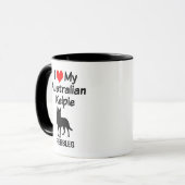 Custom Love My Australian Kelpie Dog Mok (Voorkant links)