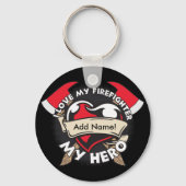 Custom Love My Firefighter Sleutelhanger (Voorkant)