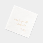 Custom Love Note Handgeschreven Stijl Huwelijksgel Folie Servetten (Links)
