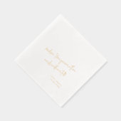 Custom Love Note Handgeschreven Stijl Huwelijksgel Folie Servetten (Rechts)