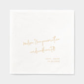 Custom Love Note Handgeschreven Stijl Huwelijksgel Folie Servetten (Voorkant)