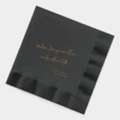 Custom Love Note Handgeschreven Stijl Huwelijksgel Folie Servetten (Links)