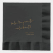 Custom Love Note Handgeschreven Stijl Huwelijksgel Folie Servetten (Voorkant)