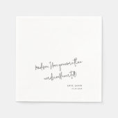 Custom Love Note Handgeschreven Stijl Huwelijksgel Servet (Voorkant)