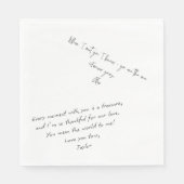 Custom Love Note Upload je eigen handschrift Servet (Voorkant)