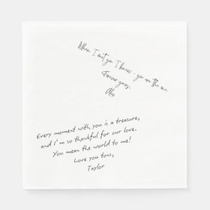 Custom Love Note Upload je eigen handschrift Servet