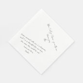 Custom Love Note Upload je eigen handschrift Servet (Hoek)