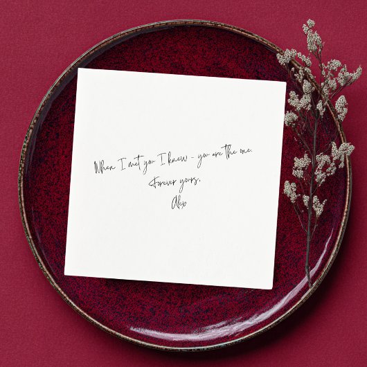 Custom Love Note Upload je eigen handschrift Servet