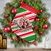 Custom Love Peace Joy Familiefoto Grote Kerstsok