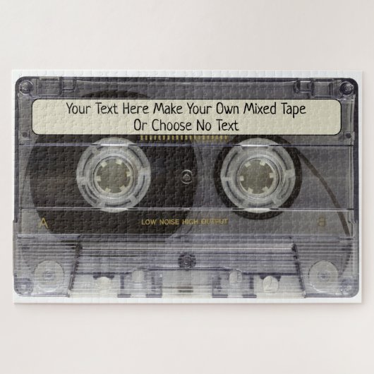 Custom Love Retro Music Cassette Mixtapes Legpuzzel (Horizontaal)