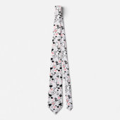 Custom Love Tie Pink Black Heart Sketch Stropdas (Voorkant)