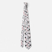 Custom Love Tie Pink Black Heart Sketch Stropdas (Achterkant)