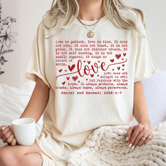 Custom Love Verse with Names for Wedding Gift Tri-Blend Shirt