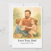 Custom Love You, Dad - Vaderdag Kaart (Voorkant)