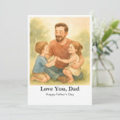 Custom Love You, Dad - Vaderdag Kaart (Staand voorkant)
