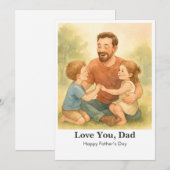 Custom Love You, Dad - Vaderdag Kaart (Voorkant / Achterkant)