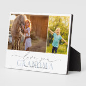 Custom Love You Grandma 2 Photo Collage Fotoplaat (Zijkant)