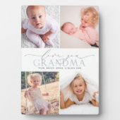 Custom Love You Grandma 4 Photo Collage Plaque Fotoplaat (voorkant)