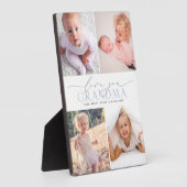 Custom Love You Grandma 4 Photo Collage Plaque Fotoplaat (Zijkant)