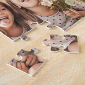 Custom Love You Grandma Grandchildren Photo Collag Legpuzzel (Zijkant)